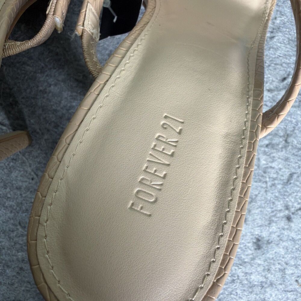 Forever 21 Two Strap Slip-on Stiletto Heels in Nude - sz 10 (NEW) - Picture 7 of 7